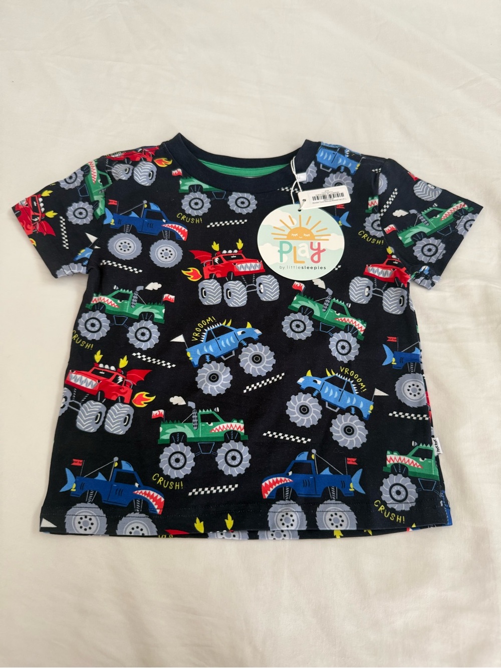 Little Sleepies Monster Truck tee NWT